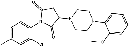 1-(2-chloro-4-methylphenyl)-3-[4-(2-methoxyphenyl)piperazin-1-yl]pyrrolidine-2,5-dione,489402-95-1,结构式