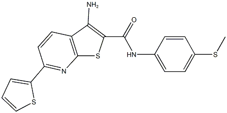 3-amino-N-[4-(methylsulfanyl)phenyl]-6-thien-2-ylthieno[2,3-b]pyridine-2-carboxamide Structure