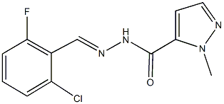 N'-(2-chloro-6-fluorobenzylidene)-1-methyl-1H-pyrazole-5-carbohydrazide Struktur