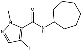 N-cycloheptyl-4-iodo-1-methyl-1H-pyrazole-5-carboxamide Struktur