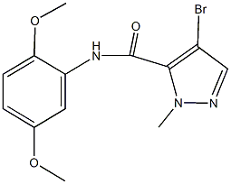 4-bromo-N-(2,5-dimethoxyphenyl)-1-methyl-1H-pyrazole-5-carboxamide,489405-33-6,结构式