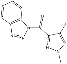 1-[(4-iodo-1-methyl-1H-pyrazol-3-yl)carbonyl]-1H-1,2,3-benzotriazole,489406-25-9,结构式