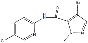 4-bromo-N-(5-chloro-2-pyridinyl)-1-methyl-1H-pyrazole-5-carboxamide Structure