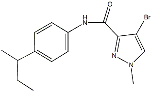 4-bromo-N-(4-sec-butylphenyl)-1-methyl-1H-pyrazole-3-carboxamide Structure