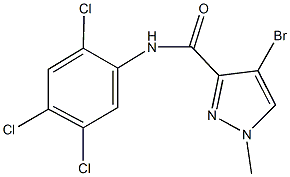 4-bromo-1-methyl-N-(2,4,5-trichlorophenyl)-1H-pyrazole-3-carboxamide Structure