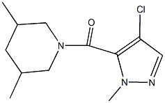 1-[(4-chloro-1-methyl-1H-pyrazol-5-yl)carbonyl]-3,5-dimethylpiperidine 结构式