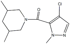 1-[(4-chloro-1-methyl-1H-pyrazol-5-yl)carbonyl]-3,5-dimethylpiperidine,489407-10-5,结构式