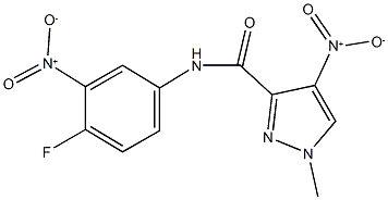 N-{4-fluoro-3-nitrophenyl}-4-nitro-1-methyl-1H-pyrazole-3-carboxamide Structure