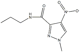4-nitro-1-methyl-N-propyl-1H-pyrazole-3-carboxamide 化学構造式