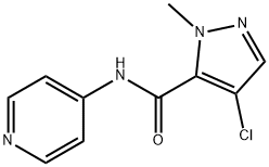 4-chloro-1-methyl-N-(4-pyridinyl)-1H-pyrazole-5-carboxamide Structure