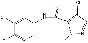 4-chloro-N-(3-chloro-4-fluorophenyl)-1-methyl-1H-pyrazole-5-carboxamide|