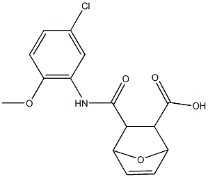 3-[(5-chloro-2-methoxyanilino)carbonyl]-7-oxabicyclo[2.2.1]hept-5-ene-2-carboxylic acid,489407-49-0,结构式