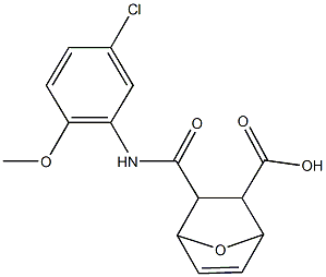 3-[(5-chloro-2-methoxyanilino)carbonyl]-7-oxabicyclo[2.2.1]hept-5-ene-2-carboxylic acid Structure