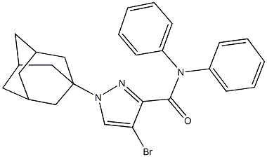 1-(1-adamantyl)-4-bromo-N,N-diphenyl-1H-pyrazole-3-carboxamide Struktur