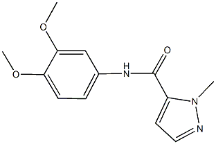 N-(3,4-dimethoxyphenyl)-1-methyl-1H-pyrazole-5-carboxamide,489407-88-7,结构式