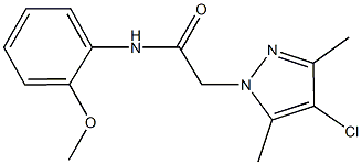2-(4-chloro-3,5-dimethyl-1H-pyrazol-1-yl)-N-(2-methoxyphenyl)acetamide Structure