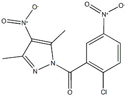 1-{2-chloro-5-nitrobenzoyl}-4-nitro-3,5-dimethyl-1H-pyrazole,489408-31-3,结构式