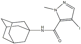 N-(1-adamantyl)-4-iodo-1-methyl-1H-pyrazole-5-carboxamide,489408-46-0,结构式