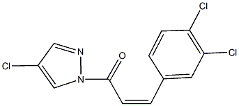 4-chloro-1-[3-(3,4-dichlorophenyl)acryloyl]-1H-pyrazole 结构式