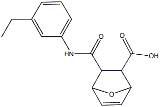 3-[(3-ethylanilino)carbonyl]-7-oxabicyclo[2.2.1]hept-5-ene-2-carboxylic acid|