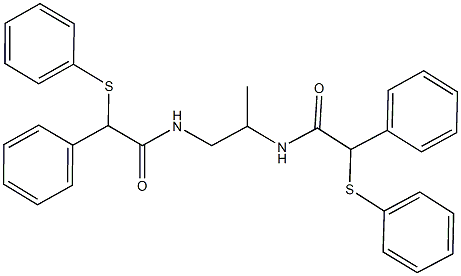 N-(1-methyl-2-{[phenyl(phenylsulfanyl)acetyl]amino}ethyl)-2-phenyl-2-(phenylsulfanyl)acetamide Structure