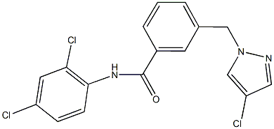 3-[(4-chloro-1H-pyrazol-1-yl)methyl]-N-(2,4-dichlorophenyl)benzamide 结构式