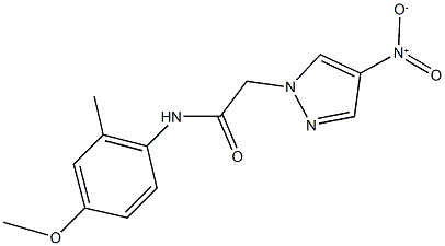 2-{4-nitro-1H-pyrazol-1-yl}-N-(4-methoxy-2-methylphenyl)acetamide 结构式