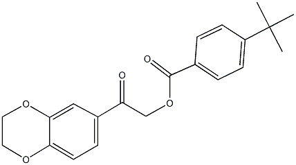 2-(2,3-dihydro-1,4-benzodioxin-6-yl)-2-oxoethyl 4-tert-butylbenzoate,489410-76-6,结构式