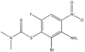 3-amino-2-bromo-6-fluoro-4-nitrophenyl dimethyldithiocarbamate|