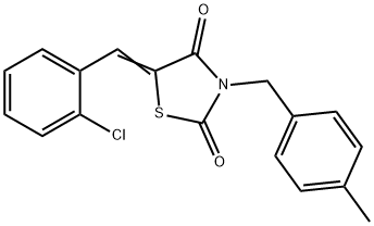 5-(2-chlorobenzylidene)-3-(4-methylbenzyl)-1,3-thiazolidine-2,4-dione Struktur