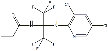 N-[1-[(3,5-dichloropyridin-2-yl)amino]-2,2,2-trifluoro-1-(trifluoromethyl)ethyl]propanamide Structure