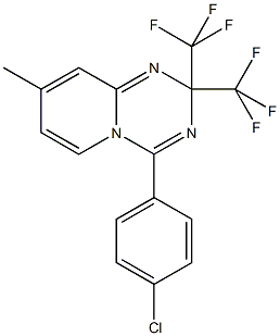4-(4-chlorophenyl)-8-methyl-2,2-bis(trifluoromethyl)-2H-pyrido[1,2-a][1,3,5]triazine 化学構造式