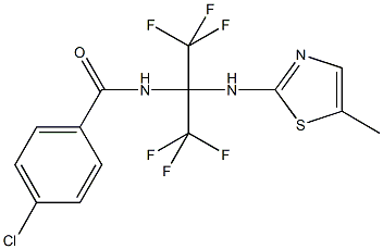 489419-23-0 4-chloro-N-[2,2,2-trifluoro-1-[(5-methyl-1,3-thiazol-2-yl)amino]-1-(trifluoromethyl)ethyl]benzamide