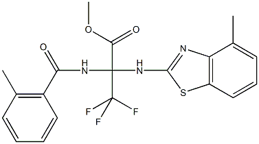 methyl 3,3,3-trifluoro-2-[(4-methyl-1,3-benzothiazol-2-yl)amino]-2-[(2-methylbenzoyl)amino]propanoate,489419-44-5,结构式