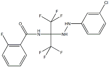 N-[1-[2-(3-chlorophenyl)hydrazino]-2,2,2-trifluoro-1-(trifluoromethyl)ethyl]-2-fluorobenzamide Structure