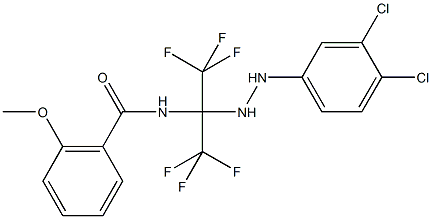 N-[1-[2-(3,4-dichlorophenyl)hydrazino]-2,2,2-trifluoro-1-(trifluoromethyl)ethyl]-2-methoxybenzamide|