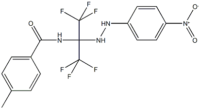 4-methyl-N-[2,2,2-trifluoro-1-(2-{4-nitrophenyl}hydrazino)-1-(trifluoromethyl)ethyl]benzamide,489419-93-4,结构式