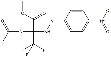 methyl 2-(acetylamino)-3,3,3-trifluoro-2-(2-{4-nitrophenyl}hydrazino)propanoate 结构式