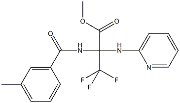 methyl 3,3,3-trifluoro-2-[(3-methylbenzoyl)amino]-2-(pyridin-2-ylamino)propanoate Structure