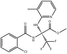 methyl 2-[(2-chlorobenzoyl)amino]-3,3,3-trifluoro-2-[(3-methyl-2-pyridinyl)amino]propanoate,489420-10-2,结构式