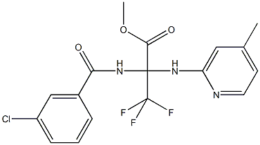 methyl 2-[(3-chlorobenzoyl)amino]-3,3,3-trifluoro-2-[(4-methyl-2-pyridinyl)amino]propanoate Structure