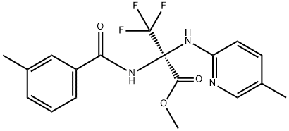 methyl 3,3,3-trifluoro-2-[(3-methylbenzoyl)amino]-2-[(5-methyl-2-pyridinyl)amino]propanoate Structure