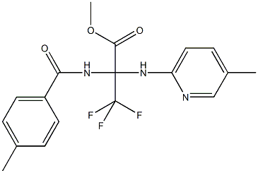 methyl 3,3,3-trifluoro-2-[(4-methylbenzoyl)amino]-2-[(5-methyl-2-pyridinyl)amino]propanoate Struktur