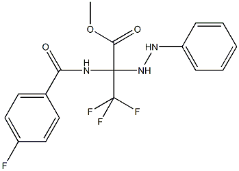 methyl 3,3,3-trifluoro-2-[(4-fluorobenzoyl)amino]-2-(2-phenylhydrazino)propanoate Structure