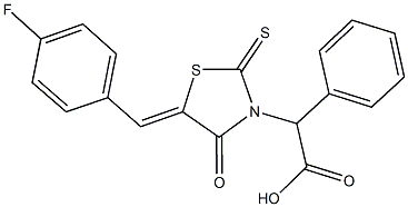 [5-(4-fluorobenzylidene)-4-oxo-2-thioxo-1,3-thiazolidin-3-yl](phenyl)acetic acid Structure