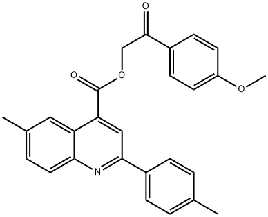 2-(4-methoxyphenyl)-2-oxoethyl 6-methyl-2-(4-methylphenyl)-4-quinolinecarboxylate Structure