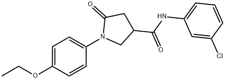 N-(3-chlorophenyl)-1-(4-ethoxyphenyl)-5-oxo-3-pyrrolidinecarboxamide Structure