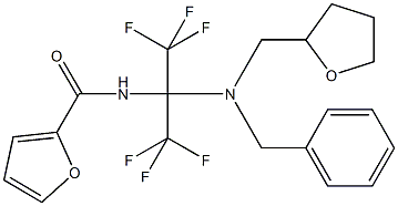 N-[1-[benzyl(tetrahydro-2-furanylmethyl)amino]-2,2,2-trifluoro-1-(trifluoromethyl)ethyl]-2-furamide Structure