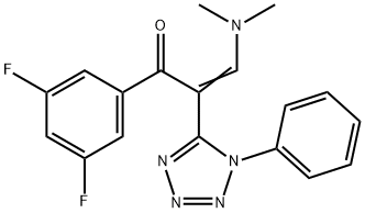 1-(3,5-difluorophenyl)-3-(dimethylamino)-2-(1-phenyl-1H-tetraazol-5-yl)-2-propen-1-one Structure