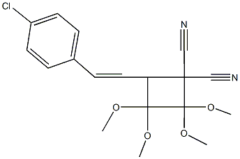 4-[2-(4-chlorophenyl)vinyl]-2,2,3,3-tetramethoxy-1,1-cyclobutanedicarbonitrile|